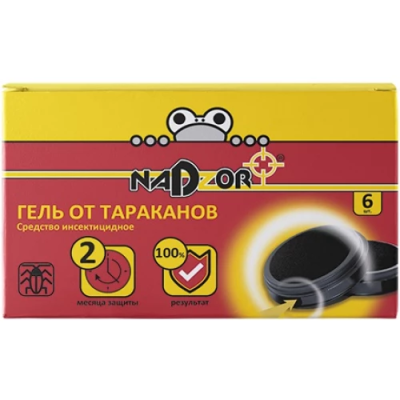 Гель от тараканов в ловушке, Nadzor, 6 шт