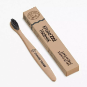 Зубная щётка бамбуковая чёрная 