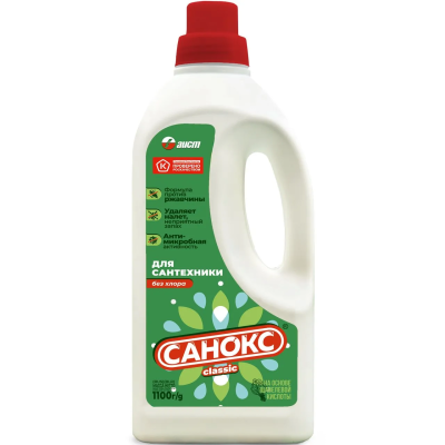 Чистящее средство для сантехники без хлора Санокс от ржавчины, Аист, 1100 мл