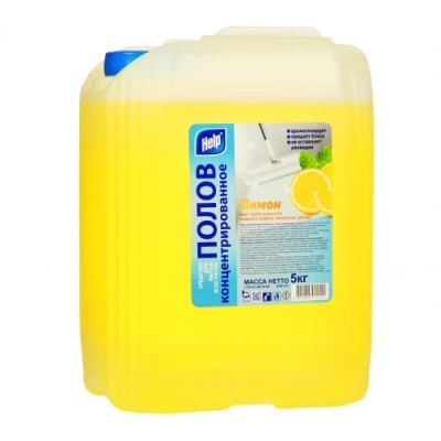 Средство для мытья полов всех типов концентрированное Лимон, 5 л
