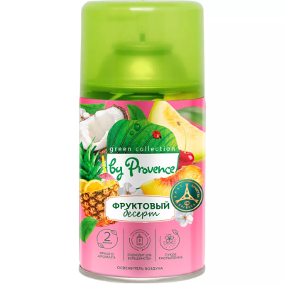 Освежитель воздуха Фруктовый десерт, сменный блок, Green Collection by Provence, 250 мл