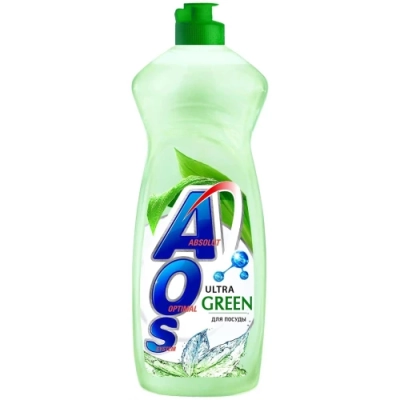 Средство для мытья посуды Aos (Аос) Ultra Green, 900 мл