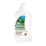 Гель для стирки белых вещей, биоразлагаемый Dom Detox, 1,5 л