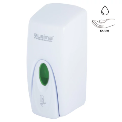 Дозатор для жидкого мыла LAIMA PROFESSIONAL ORIGINAL, НАЛИВНОЙ, 1 л, белый, ABS-пластик