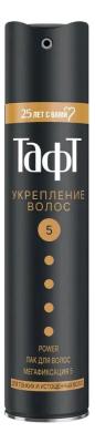 Лак для волос Power Укрепление волос №5, Taft, 225 мл