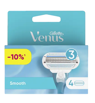 Сменные кассеты для бритья Venus Smooth, Gillette, 4 шт