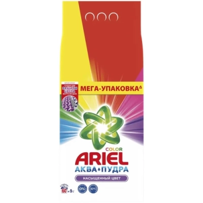 Стиральный порошок автомат Аквапудра «Color», Ariel, 9 кг