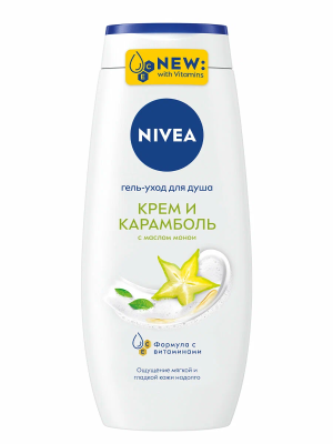 Крем-гель для душа Карамболь с маслом монои, Nivea, 250 мл