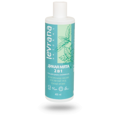 Гель для душа «Дикая мята» 2в1 с кокосовым маслом, ламинарией и фукусом, 400 мл