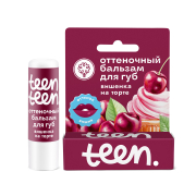 Оттеночный бальзам для губ для юной кожи "Вишенка на торте" TEEN TEEN, 3 г
