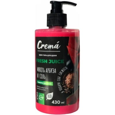 Крем-гель для душа CREMA Мякоть арбуза и соль, 430 мл