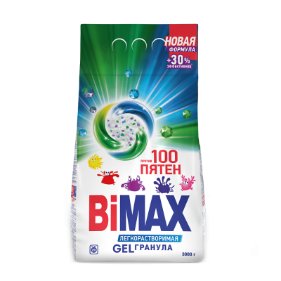 Стиральный порошок автомат 100 пятен, BiMax, 3 кг