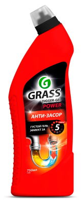 Средство щелочное Анти-Засор DIGGER-GEL, Grass, 750 мл