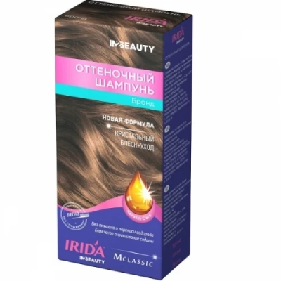 Оттеночный шампунь IRIDA-М Бронд Кристальный блеск + уход, 3 саше 25 мл
