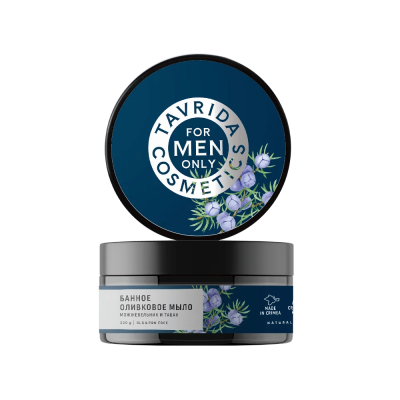 Банное оливковое мыло Можжевельник и табак, FOR MEN ONLY, 220 г