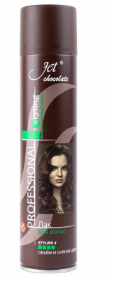 Лак для волос Styling maxi 4 объем и сияние цвета, Jet Chocolate, 300 мл