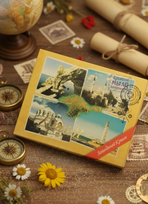 Набор крымского мыла Западный Крым сувенирный Коллаж, 4 шт. по 50 г