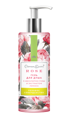 Гель для душа "Розовое совершенство" с абсолютом розы и экстрактом лимона, Crimean Queen Rose, 200г