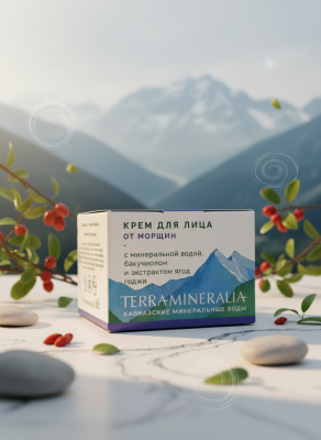 Крем для лица от морщин с минеральной водой, Terra mineralia, 50 г