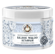 Натуральное белое мыло для бани и душа Агафьи, уход за телом и волосами, Рецепты Бабушки Агафьи, 300 мл