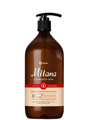 Жидкое парфюмированное мыло Мускус и сандал, Milana, Grass, 1000 мл