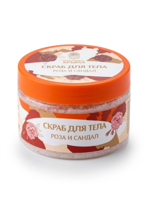 Сахарный скраб для тела Роза и Сандал, 250 г