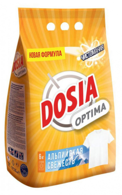 Стиральный порошок автомат Dosia (Дося) Optima Альпийская свежесть, 6 кг