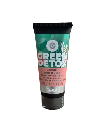 Скраб для лица с эффектом пилинга Деликатное очищение Green Detox, 75 г