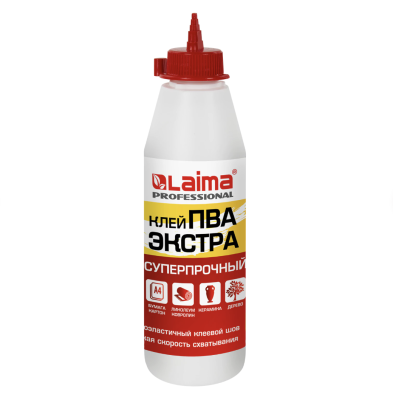 Клей ПВА Экстра Суперпрочный 0,5 кг (керамика, ткань, кожа, дерево, бумага, картон)