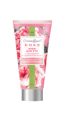Крем для рук "Нежное прикосновение" с гидролатом розы и абсолютом розы, Crimean Queen Rose, 70г