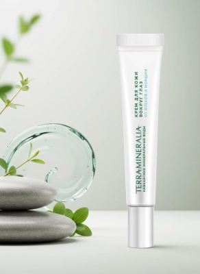 Крем для кожи вокруг глаз от отёков и морщин с минеральной водой, экстрактом василька и ретинолом, Terra mineralia, 20 г