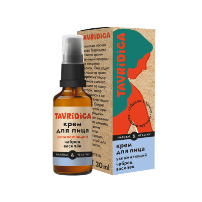 Крем для лица Увлажняющий, чабрец и василек, TAVRIDICA, 30 мл