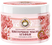 Цветочное мыло натуральное сибирское для ухода за телом и волосами, Рецепты бабушки Агафьи, 300 мл