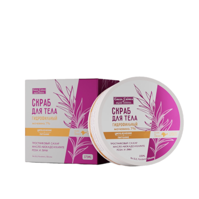 Скраб для тела гидрофильный с мочевиной 7% увлажнение и питание, 375 мл