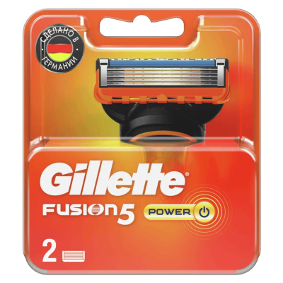 Сменные кассеты для бритья Fusion Power, Gillette, 2 шт