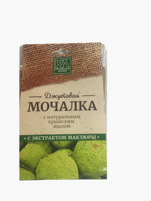 Мочалка С экстрактом маклюры и крымских фруктов джутовая с мылом, 100 г