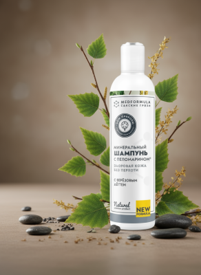 Минеральный шампунь с Пеломарином и березовым дегтем Здоровая кожа без перхоти, 250 г