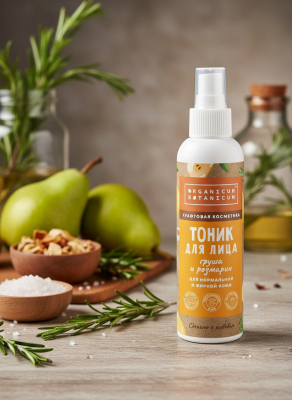 Тоник для лица Груша и розмарин для нормальной кожи, 150 мл