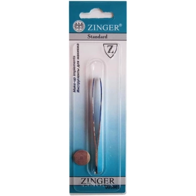 Пинцет прямой большой серебряный, ZSP TA-11-str-S