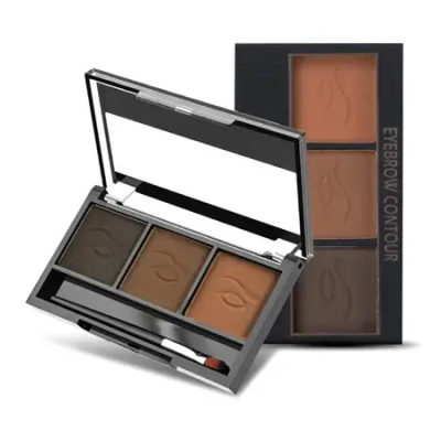 Тени для бровей 3-цветные 3D, 1094 - Коричневые