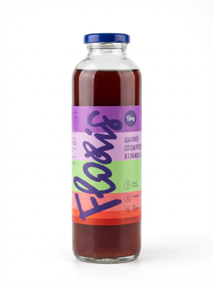 Натуральный безалкогольный напиток прямого заваривания Шалфей со смородиной и гибискусом, 500 мл