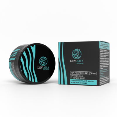 Крем для лица Омоложение и увлажнение, с комплексом АНА-кислот, DEV-AHA, 50 мл
