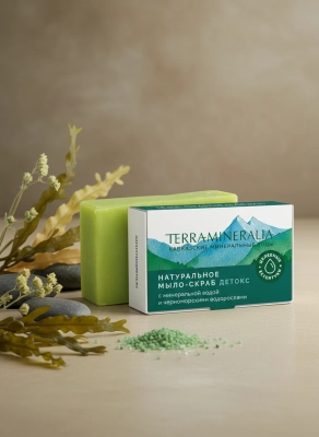 Мыло-скраб Детокс с черноморскими водорослями и минеральной водой, 100 г
