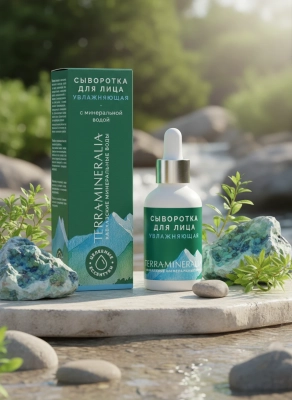 Сыворотка для лица Увлажняющая с минеральной водой, Terra mineralia,30 мл