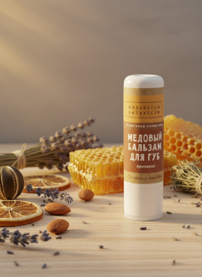 Медовый бальзам для губ Прополис заживляющий