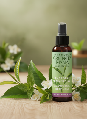 Гидролат Зелёный чай с экстрактом крапивы, 100 г