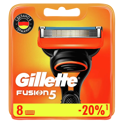 Сменные кассеты для бритья Fusion, Gillette, 8 шт