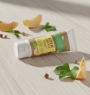 Натуральный крем для рук Увлажняющий с дыней, 70г