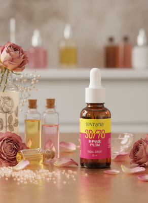 Двухфазная сыворотка для лица "30/70" с маслом дамасской розы