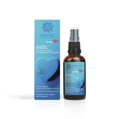 Масло для массажа с феромонами "Angel" с маслом сандала и виноградной косточки, 50 мл Масло для массажа с феромонами "Angel" с маслом сандала и виноградной косточки, 50 мл